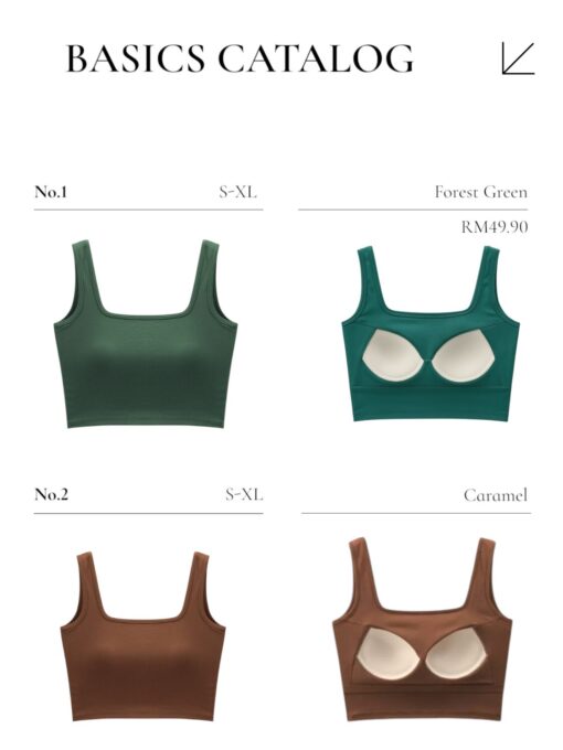 Luxe Square Neck Low Back Bra Top – view 7