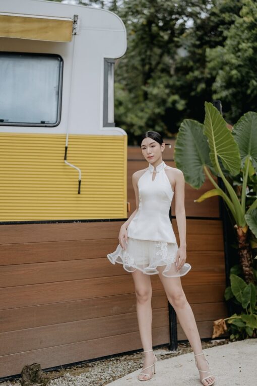 雪漾 Xuě Yàng Couple Collection (2 pcs set Oriental Top+Short) - Female, M (Pre-Order)