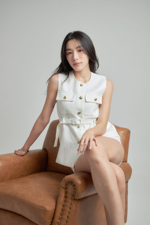 Ivory Stillness Vest+Short Set – view 4