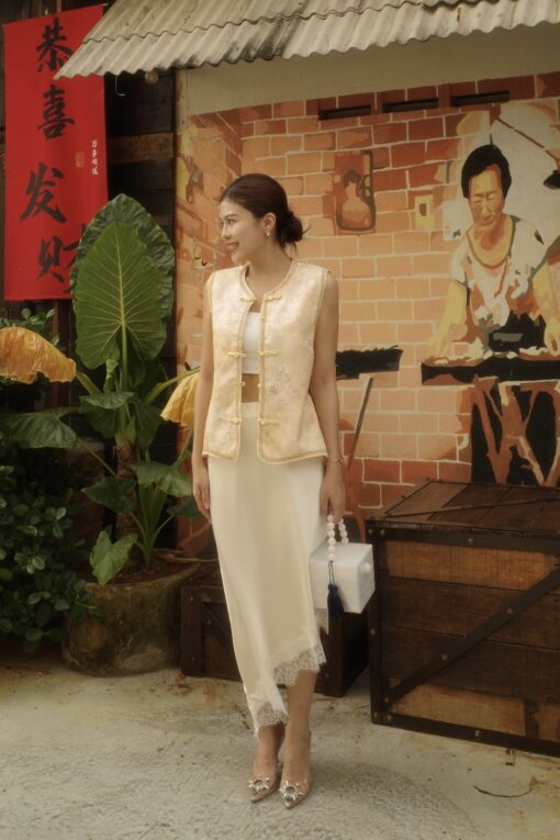 Soft Brocade Harmony Qipao Vest