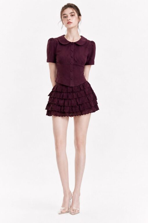 Ivory Fleur Top+Skort Set (2 PCs) – view 2
