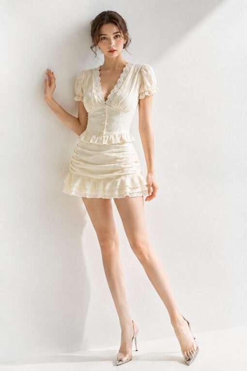 ÉVANNE Ruffle Top+Skort Set (2 PCs)