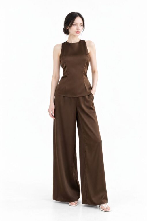 VESPERA Satin Top+Pant Set (2 PCs) – view 2